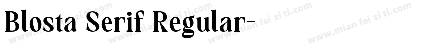 Blosta Serif Regular字体转换